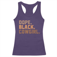 Dope Black Cowgirl Racerback Tank Top Black History Month African American - Wonder Print Shop