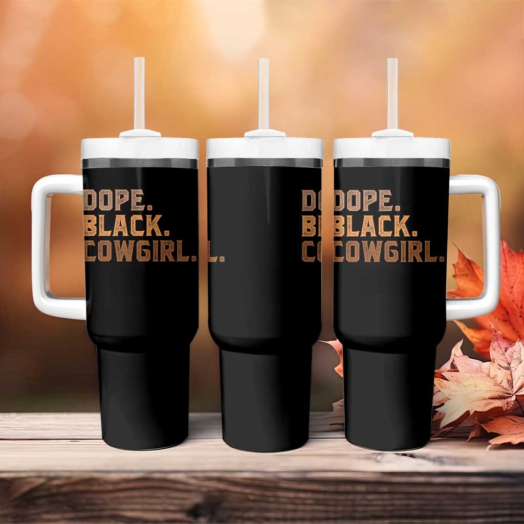 Dope Black Cowgirl Tumbler With Handle Black History Month African American - Wonder Print Shop