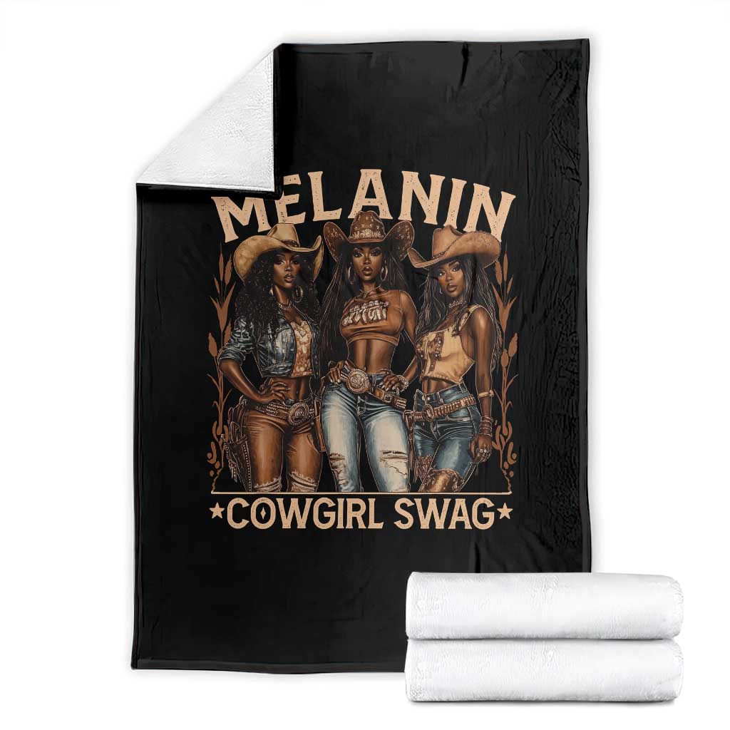 Melanin Cowgirls Throw Blanket Black History Month African Melanin Pride