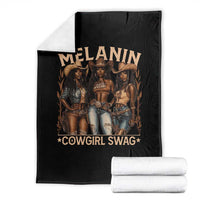 Melanin Cowgirls Throw Blanket Black History Month African Melanin Pride