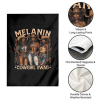 Melanin Cowgirls Garden Flag Black History Month African Melanin Pride