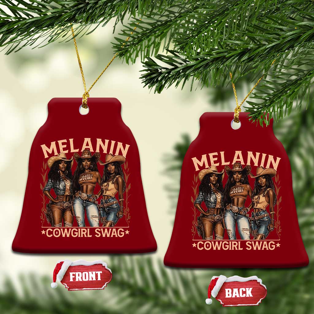 Melanin Cowgirls Ceramic Ornament Black History Month African Melanin Pride