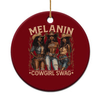 Melanin Cowgirls Ceramic Ornament Black History Month African Melanin Pride