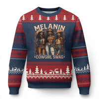 Melanin Cowgirls Ugly Christmas Sweater Black History Month African Melanin Pride