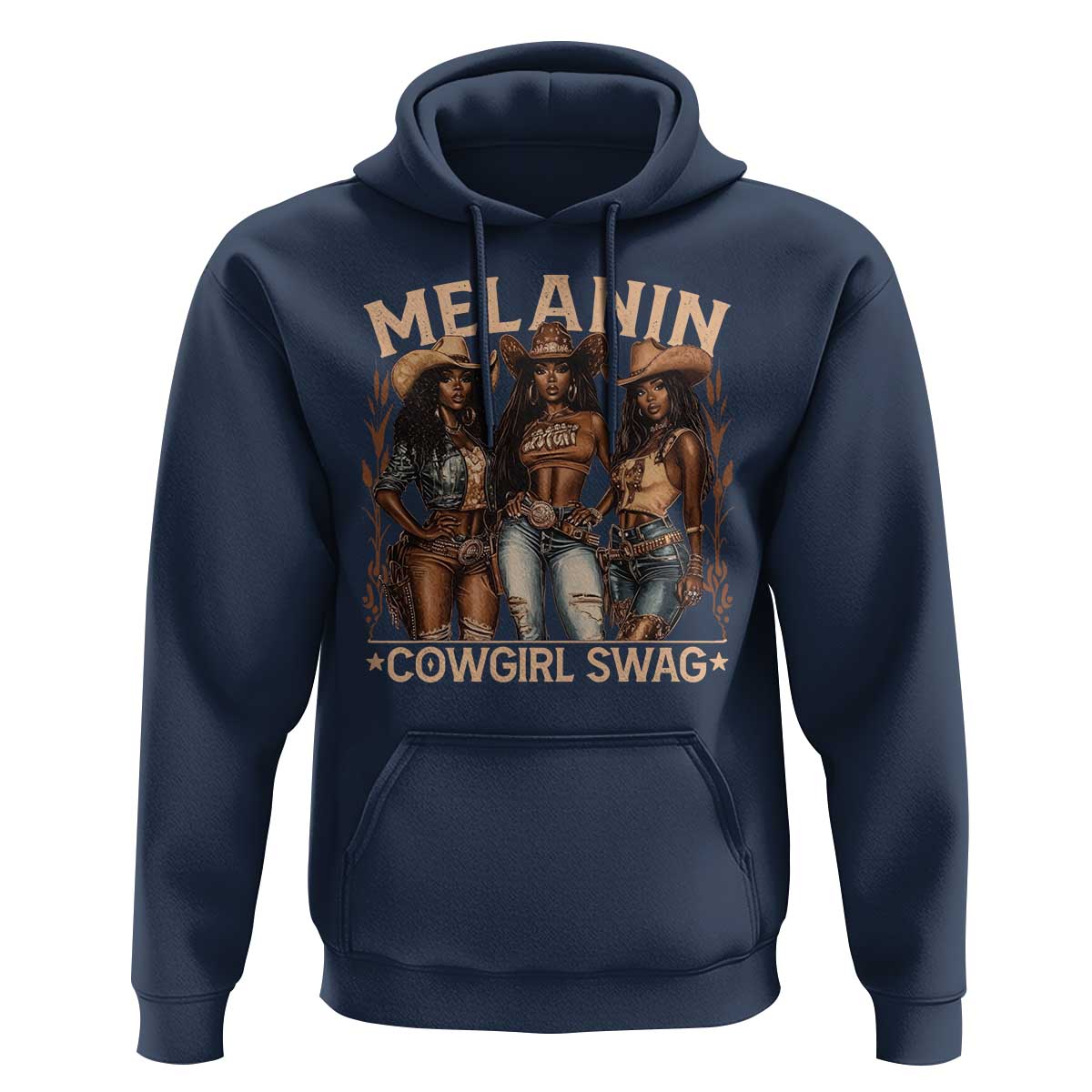 Melanin Cowgirls Hoodie Black History Month African Melanin Pride