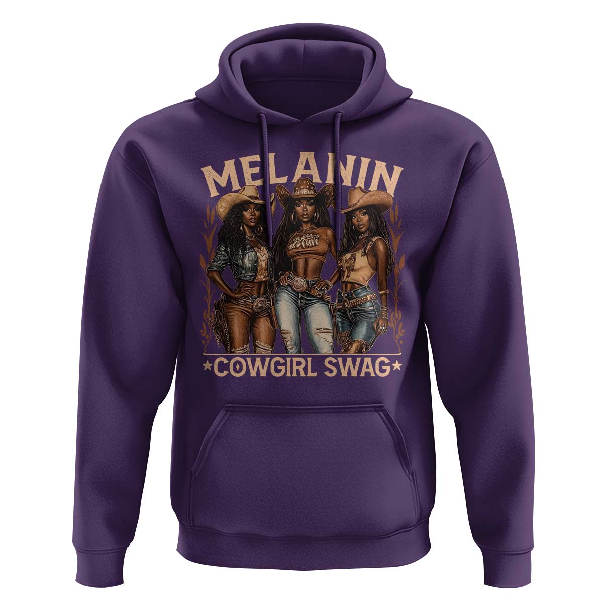 Melanin Cowgirls Hoodie Black History Month African Melanin Pride