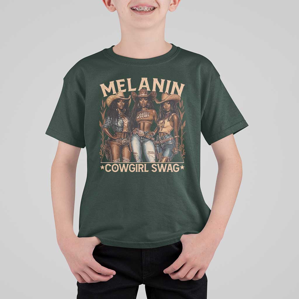Melanin Cowgirls T Shirt For Kid Black History Month African Melanin Pride