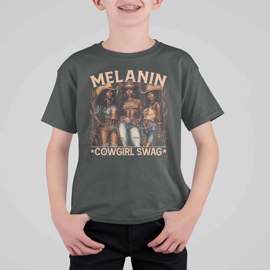Melanin Cowgirls T Shirt For Kid Black History Month African Melanin Pride
