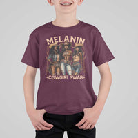 Melanin Cowgirls T Shirt For Kid Black History Month African Melanin Pride