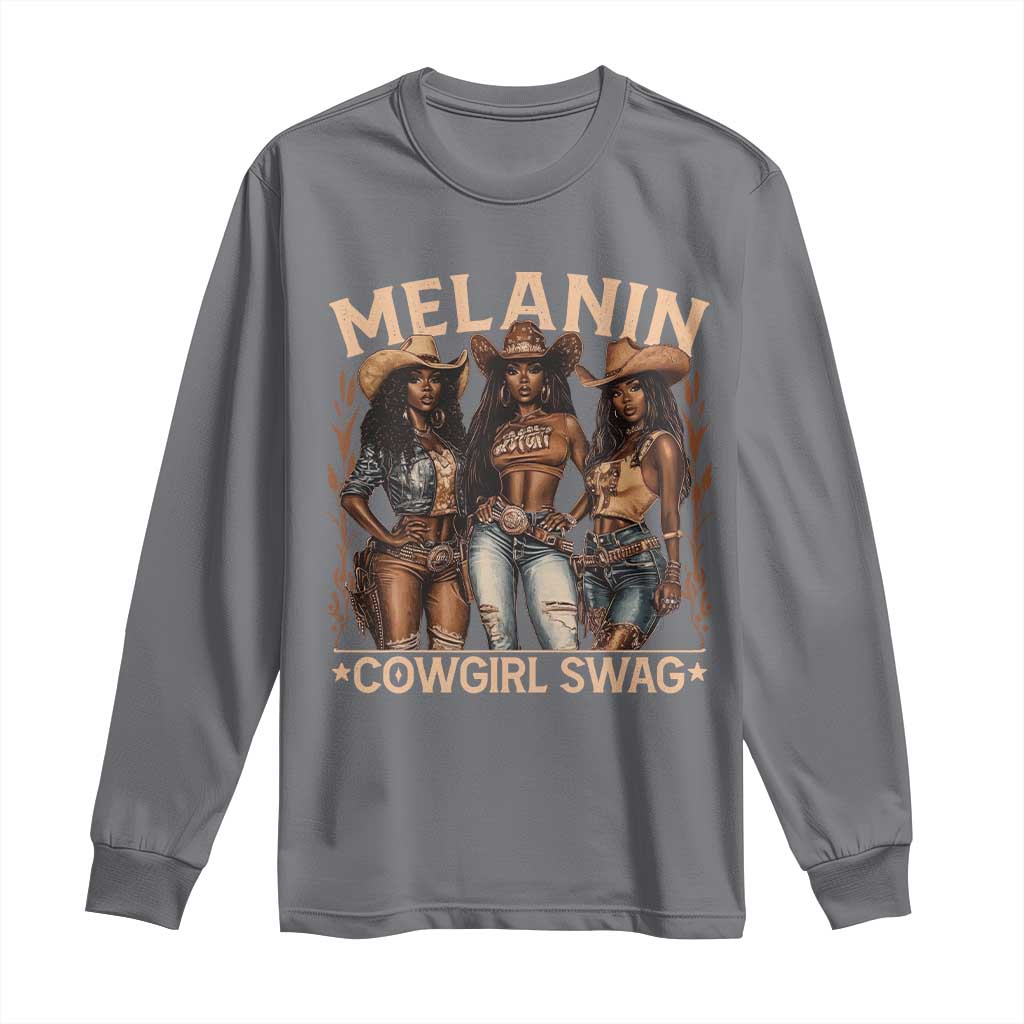 Melanin Cowgirls Long Sleeve Shirt Black History Month African Melanin Pride