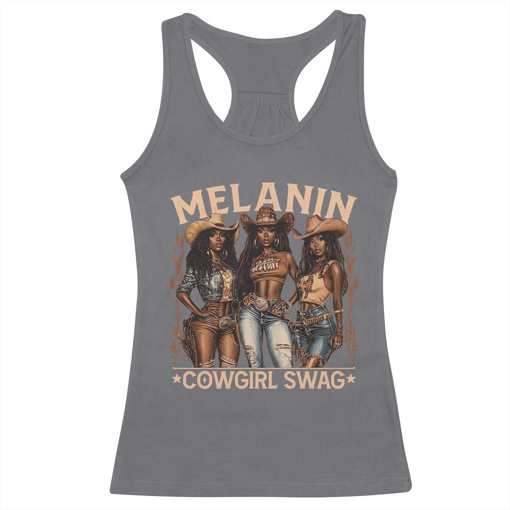 Melanin Cowgirls Racerback Tank Top Black History Month African Melanin Pride
