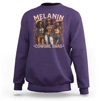 Melanin Cowgirls Sweatshirt Black History Month African Melanin Pride