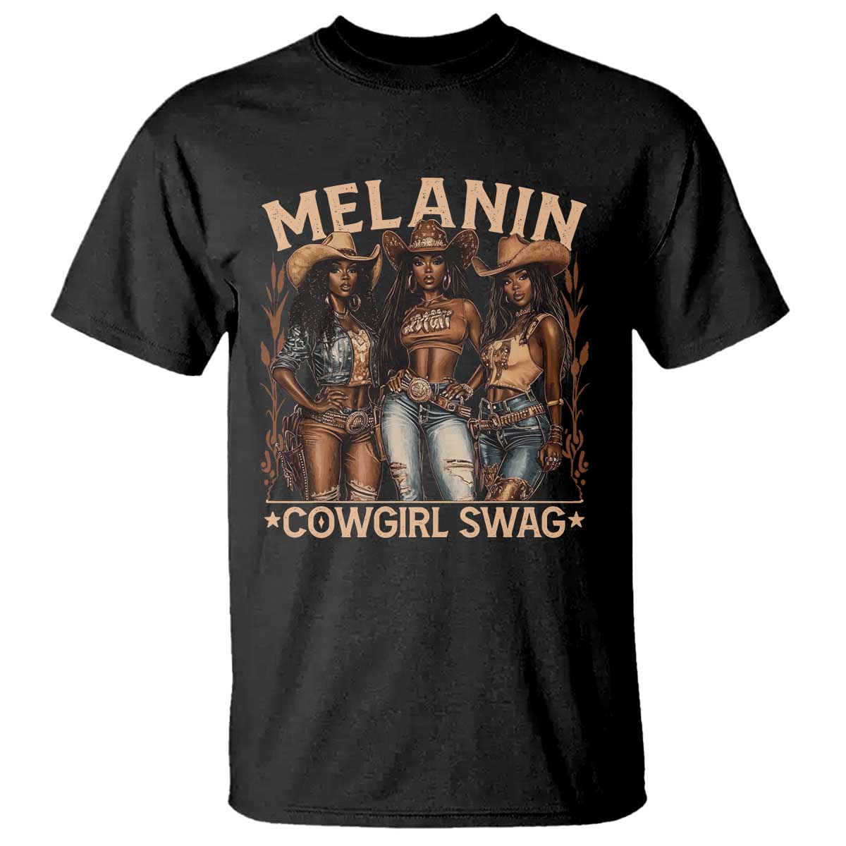 Melanin Cowgirls T Shirt Black History Month African Melanin Pride