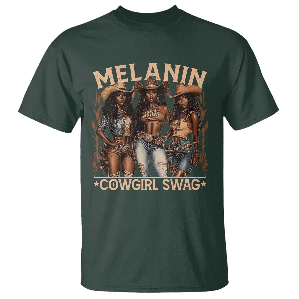 Melanin Cowgirls T Shirt Black History Month African Melanin Pride
