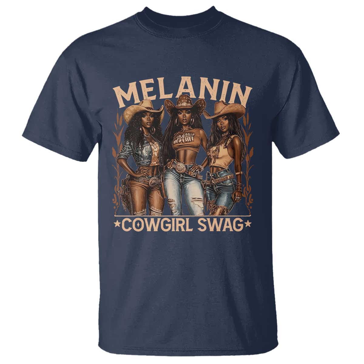 Melanin Cowgirls T Shirt Black History Month African Melanin Pride