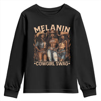 Melanin Cowgirls Youth Sweatshirt Black History Month African Melanin Pride