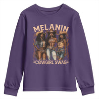 Melanin Cowgirls Youth Sweatshirt Black History Month African Melanin Pride