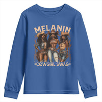 Melanin Cowgirls Youth Sweatshirt Black History Month African Melanin Pride
