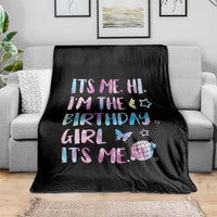 Its Me Hi Im The Birthday Girl Throw Blanket Tie Dye Colorful