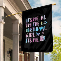 Its Me Hi Im The Birthday Girl Garden Flag Tie Dye Colorful
