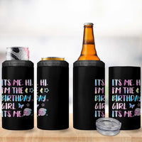Its Me Hi Im The Birthday Girl 4 in 1 Can Cooler Tumbler Tie Dye Colorful