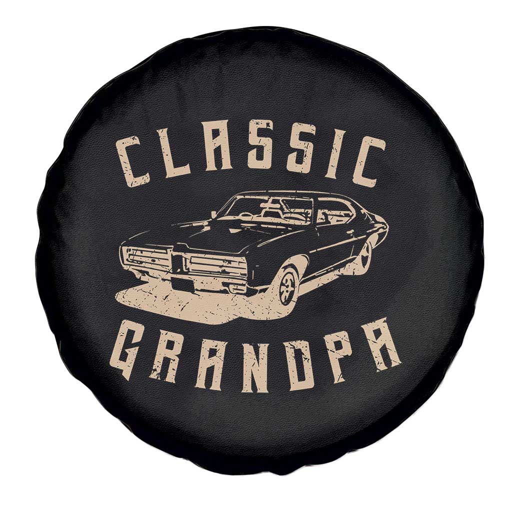 Funny Grandpa Classic Car Graphic Spare Tire Cover