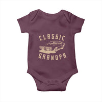 Funny Grandpa Classic Car Graphic Baby Onesie
