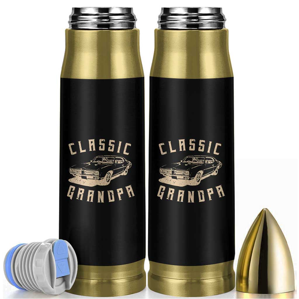 Funny Grandpa Classic Car Graphic Bullet Tumbler