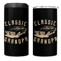 Funny Grandpa Classic Car Graphic 4 in 1 Can Cooler Tumbler