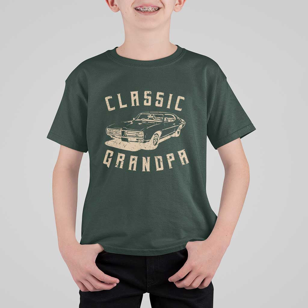 Funny Grandpa Classic Car Graphic T Shirt For Kid
