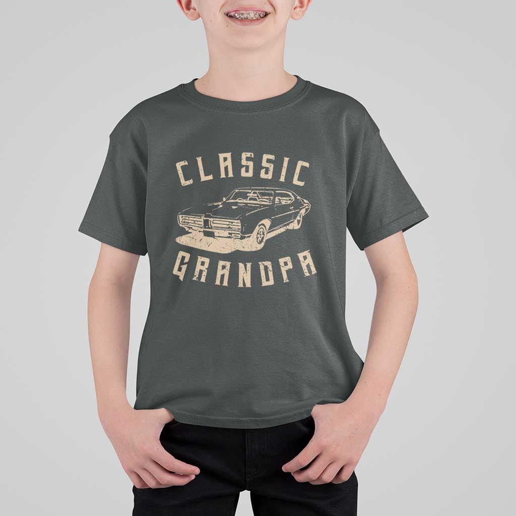 Funny Grandpa Classic Car Graphic T Shirt For Kid