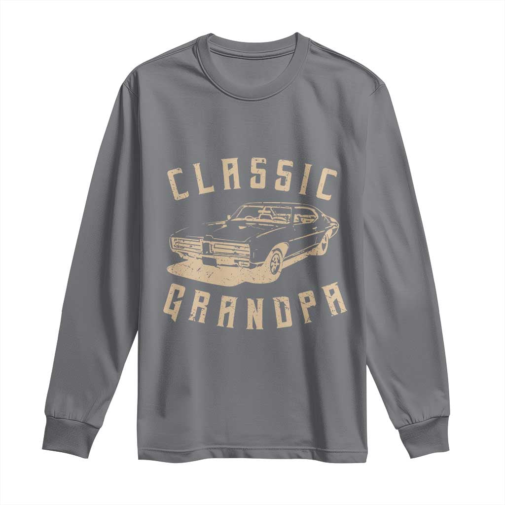 Funny Grandpa Classic Car Graphic Long Sleeve Shirt