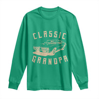 Funny Grandpa Classic Car Graphic Long Sleeve Shirt