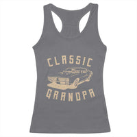 Funny Grandpa Classic Car Graphic Racerback Tank Top