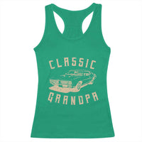 Funny Grandpa Classic Car Graphic Racerback Tank Top