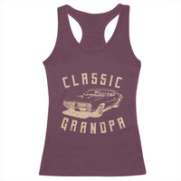 Funny Grandpa Classic Car Graphic Racerback Tank Top
