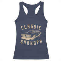 Funny Grandpa Classic Car Graphic Racerback Tank Top