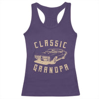Funny Grandpa Classic Car Graphic Racerback Tank Top