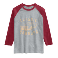 Funny Grandpa Classic Car Graphic Raglan Shirt