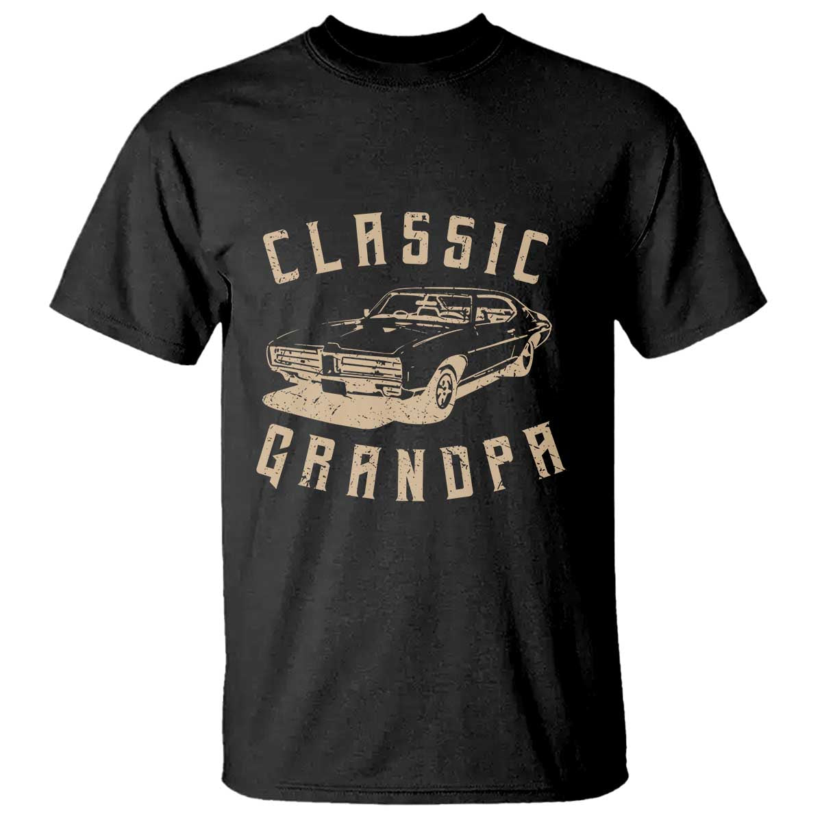 Funny Grandpa Classic Car Graphic T Shirt