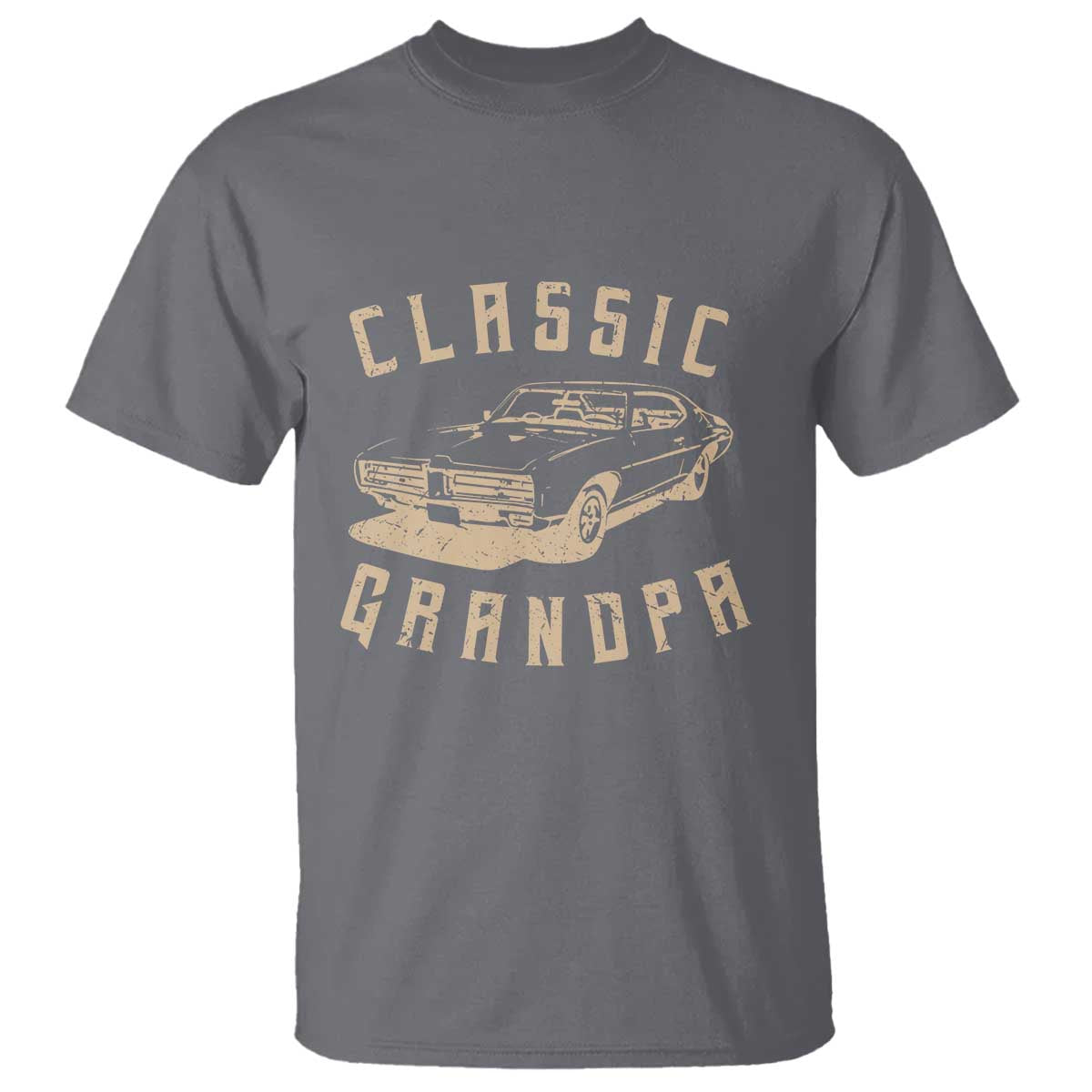 Funny Grandpa Classic Car Graphic T Shirt