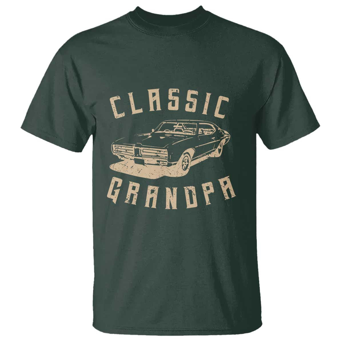 Funny Grandpa Classic Car Graphic T Shirt
