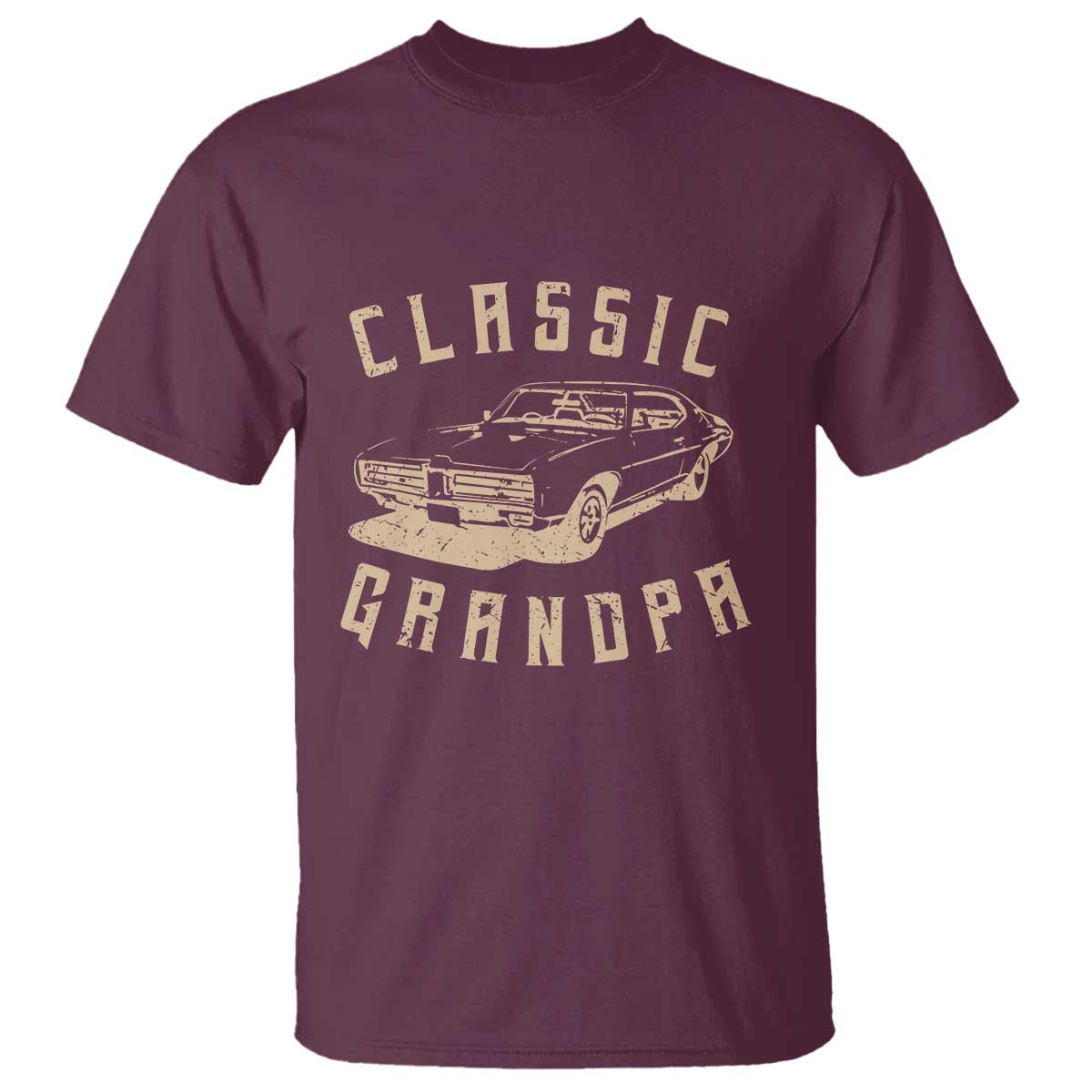 Funny Grandpa Classic Car Graphic T Shirt