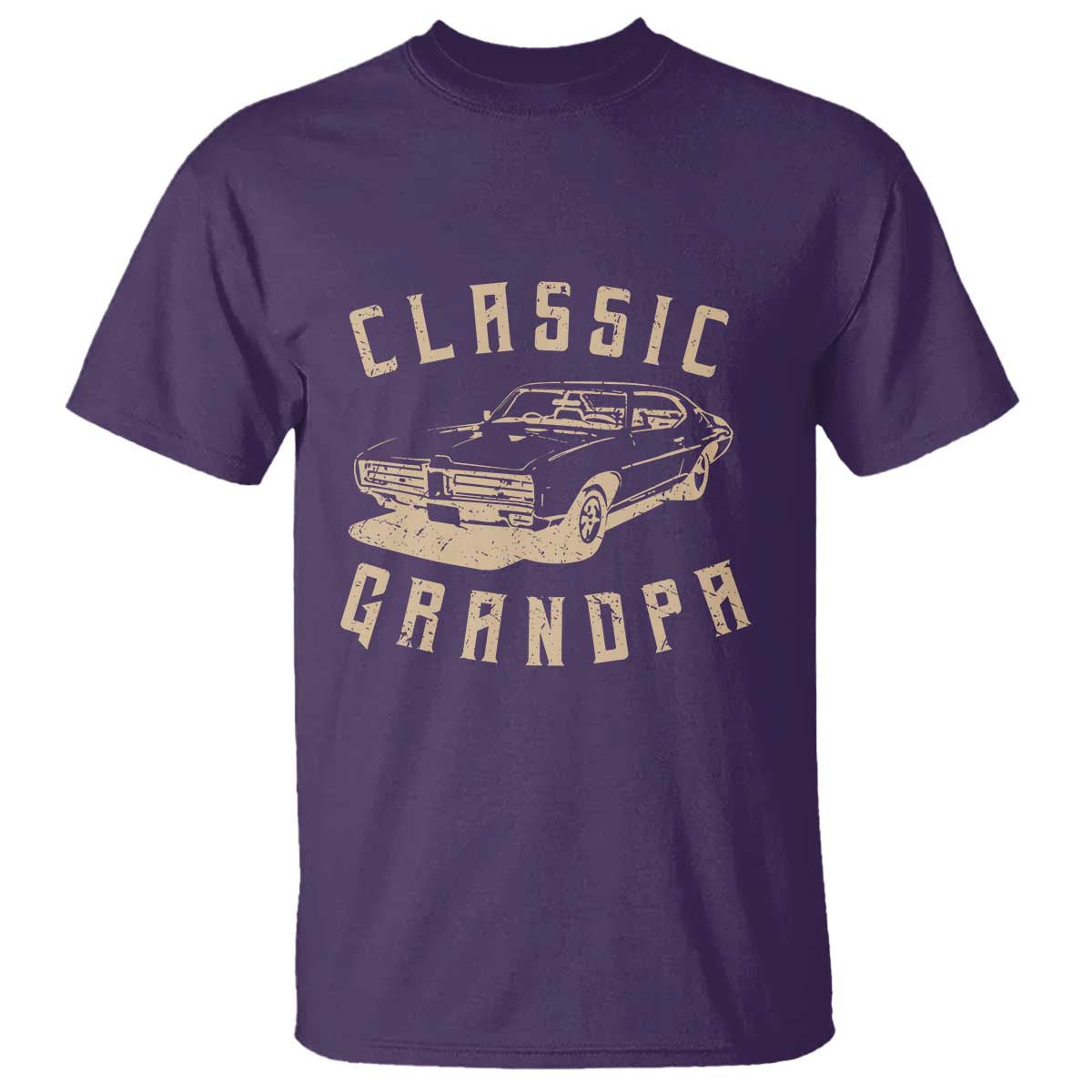 Funny Grandpa Classic Car Graphic T Shirt