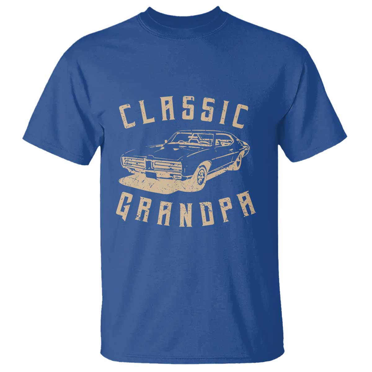 Funny Grandpa Classic Car Graphic T Shirt