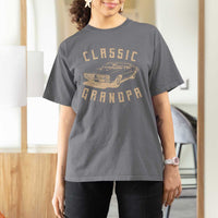 Funny Grandpa Classic Car Graphic T Shirt For Women