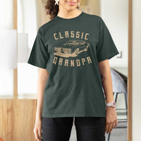 Funny Grandpa Classic Car Graphic T Shirt For Women