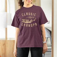 Funny Grandpa Classic Car Graphic T Shirt For Women