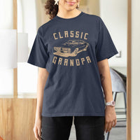 Funny Grandpa Classic Car Graphic T Shirt For Women