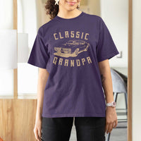 Funny Grandpa Classic Car Graphic T Shirt For Women